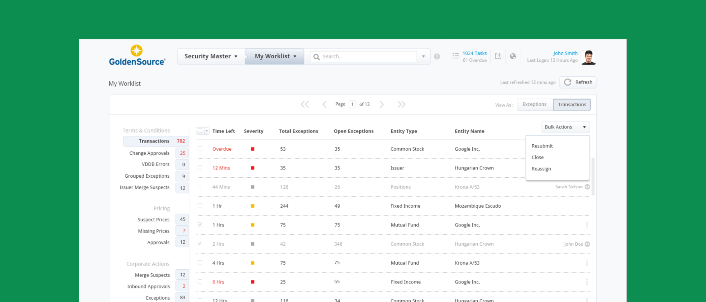 Enterprise platform interface